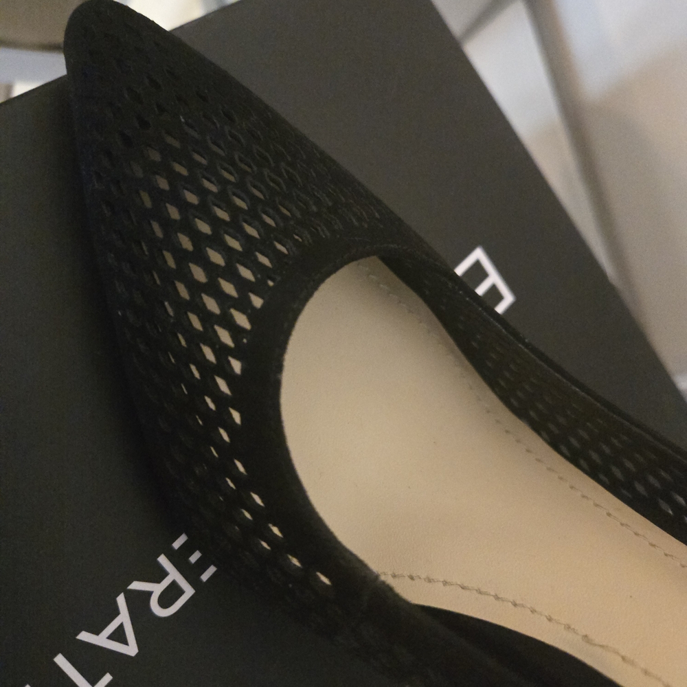 BCBGeneration Black Mesh Pointed Toe Stiletto Hee… - image 3